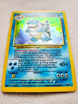 Pokemon Blastoise Base Set Holo Rare Card #2 002/102 WOTC 1999 TCG Holographic! - Image 3