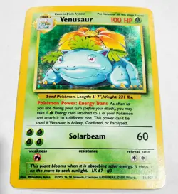 1999 VENUSAUR Holo Rare Pokemon Card TCG Base Set 15/102 WOTC Holographic! V3 - Image 3