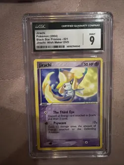 CGC MINT 9 Pokemon Jirachi #021 DVD Black Star Promo Card 2004 Nintendo - Image 1