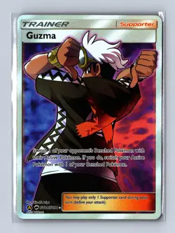 Pokemon TCG Guzma SV84 Hidden Fates Full Art Trainer Card. - Image 1