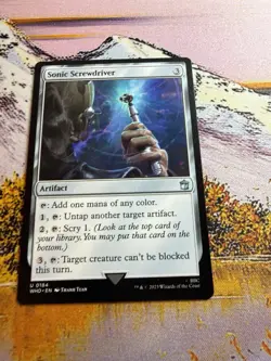 Sonic Screwdriver 184 NM Doctor Who MTG Magic The Gathering Artifact Eng Card - Image 1