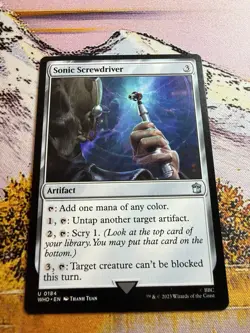 Sonic Screwdriver 184 NM Doctor Who MTG Magic The Gathering Artifact Eng Card - Image 3