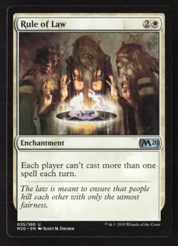 Core Set 2020 #35 Rule of Law LP Magic The Gathering - Image 1