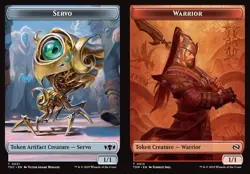 MTG Commander TDM TOKEN Servo #0031 Warrior #0013 PLAYSET 4X X4 - Image 1