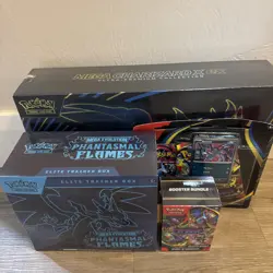 Pokemon Phantasmal Flames Bundle- UPC/ETB/Booster Bundle/3 Pack Blister - Image 2