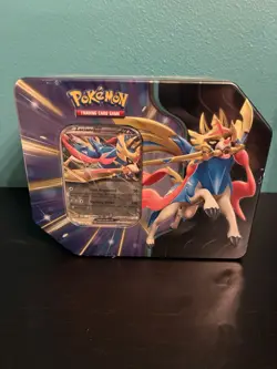 Pokemon 2025 Slashing Legends Collectors Tin - ZACIAN EX (5 Packs & 1 Foil) New - Image 1