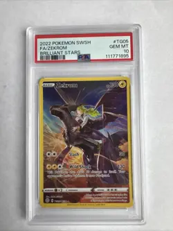 2022 POKEMON SWORD & SHIELD BRILLIANT STARS #TG05 FULL ART/ZEKROM PSA 10 - Image 1