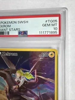 2022 POKEMON SWORD & SHIELD BRILLIANT STARS #TG05 FULL ART/ZEKROM PSA 10 - Image 2
