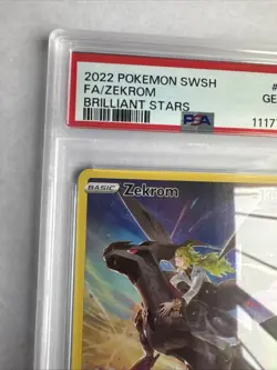 2022 POKEMON SWORD & SHIELD BRILLIANT STARS #TG05 FULL ART/ZEKROM PSA 10 - Image 3