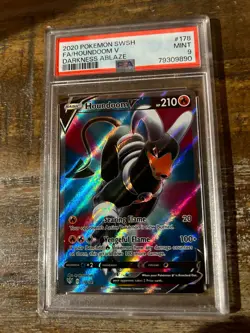 POKEMON 2020 Darkness Ablaze Full Art HOUNDOOM #178 PSA 9 Mint RARE - Image 1