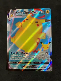 Pokemon Surfing Pikachu VMAX Ultra Rare Celebrations 009/025 NM - Image 1