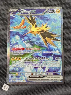 Zapdos ex 202/165 - Scarlet Violet 151 Special Illustration Rare Pokemon NM - Image 1