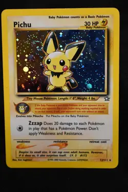 Pichu 12/111 MP Neo Genesis Holo Unlimited Pokemon TCG - Image 1