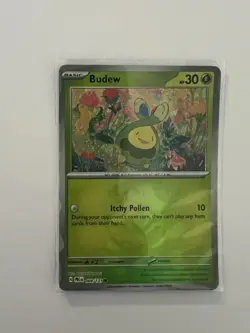 Pokemon - Prismatic Evolutions - Budew 004/131 Master Ball Holo NM/M - Image 1
