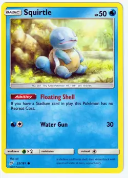 Squirtle 22 Common SM Team Up 22/181 LP Pokemon TCG - Image 1