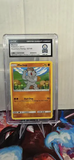 Pokemon CGC World Record Breaks - Machop 62/145 Guardians Rising 2017 - Image 1