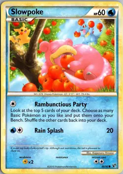 SLOWPOKE 66/90 COMMON HGSS UNDAUNTED POKEMON MP - Image 1