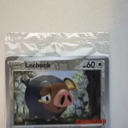 Pokemon TCG Lechonk 154/198 Reverse Holo Gamestop Stamp SEALED - Image 2