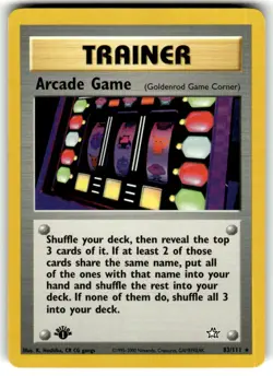 Pokemon Arcade Game Neo Genesis 83/111 1st Edition Rare WotC Vintage NM - Image 1