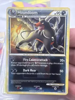 Houndoom 5/90 Undaunted League Exclusive Reverse Holo Rare Pokemon Card - Image 1