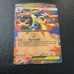 Pokemon Mega Charizard Y EX Full Art Holo Promo Flame Card 360 HP - Image 3