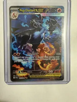 Mega Charizard x EX 125/094 Phantasmal Flames Holo Pokemon Card - Image 1