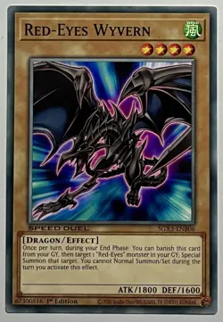 Red-Eyes Wyvern SGX3-ENB06 (NM) Common 1st Edition Speed Duel YuGiOh Card - Image 1