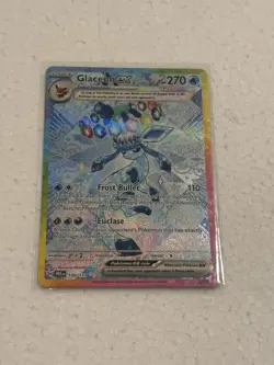 Pokemon TCG Glaceon EX Prismatic Evolutions Holo Card 150/131 - Image 2