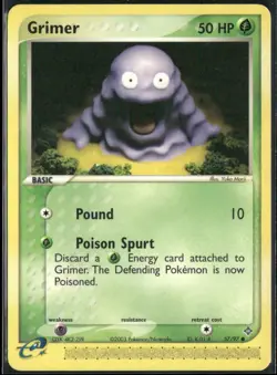 Grimer 57/97 EX Dragon Pokemon English Card (MP) - Image 1