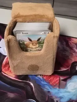 Eevee Plush Deck Box + 76/131 Prismatic Evolutions Cards, No Doubles Tracked Shp - Image 3