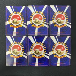 Fossil 1997 Normal Card Set of 6 Japanese Pokemon Card Old Back s007392 - Image 2