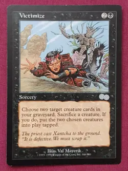Magic The Gathering URZA'S SAGA VICTIMIZE black card MTG - Image 1