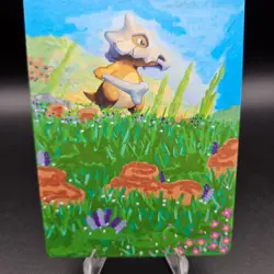Cubone Pokemon TCG Card — Hand-Painted Custom - Image 2