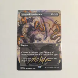 Signed by artist, Kindred Dominance (Borderless) Commander Masters Regular - Image 2