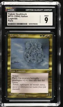 TUKNIR DEATHLOCK *Italian* Legends Rare Reserved List CGC 9 MTG EDH [NOS] - Image 1