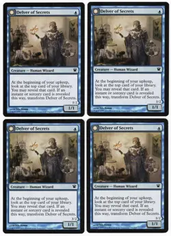 Delver of Secrets / Insectile Aberration x4 4x 2011 Innistrad PLAYSET MTG NM AZ1 - Image 1