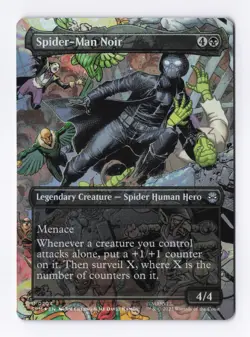 Spider-Man Noir (Borderless) (Foil) 0204 (U) MTG Marvel's Spider-Man (SPM) - Image 1