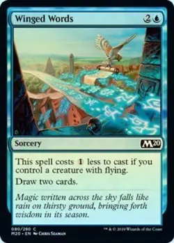 Winged Words (080/280) - M20 Magic 2020 Core Set - Common (Foil) - Image 1