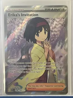 Pokemon TCG Erika's Invitation Scarlet & Violet Holo Ultra Rare Card 196/165 - Image 1