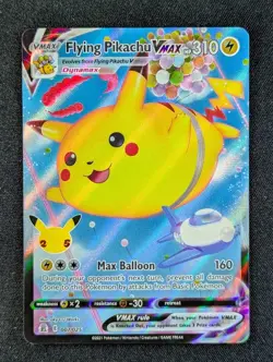2021 Pokemon FLYING PIKACHU VMAX #007/025 Celebrations Holo English (B) - Image 1