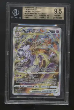 BGS 9.5 Mewtwo VSTAR #GG44 2023 Pokemon Crown Zenith Galarian Gallery - Image 1