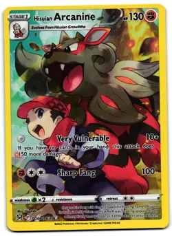 Hisuian Arcanine TG08/TG30 - Lost Origin Trainer Gallery Pokemon TCG - LP Card - Image 1