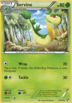 x4 Servine - 3/114 - Uncommon Pokemon Black & White M/NM - Image 1