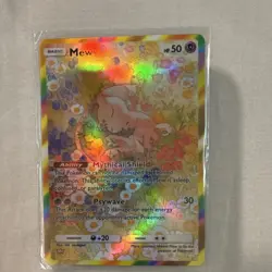 Fan art Pokemon Mew Full Art Holo Psychic Basic 50HP 30ATK English Card - Image 1
