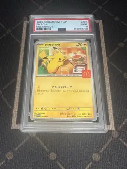 Pokemon Pikachu 020/M-P 2025 M-P JP Promo McDonald's PSA 9 Japanese - Image 1