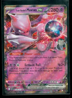 Pokemon TEAM ROCKET'S MEWTWO EX 079/217 - Ascended Heroes - ULTRA RARE HOLO - Image 1