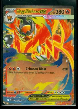 Pokemon MEGA EMBOAR EX 031/217 - Ascended Heroes - ULTRA RARE HOLO - MINT - Image 1