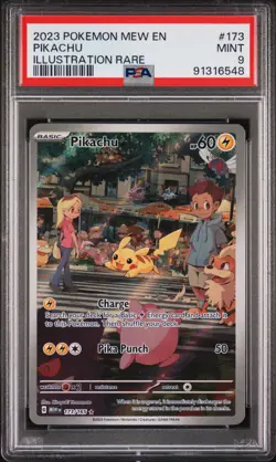 Pokemon 151 Pikachu 173 - Illustration Rare English - PSA 9 - Image 1