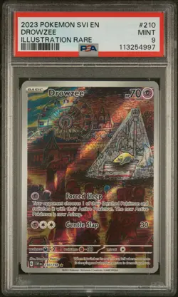 2023 POKEMON SVI EN-SCARLET & VIOLET ILLUSTRATION RARE #210 DROWZEE PSA 9 - Image 1