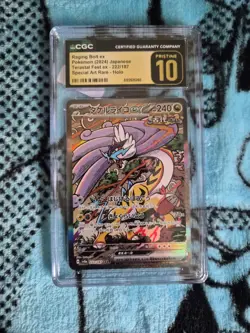 Pokemon CGC 10 Pristine Raging Bolt ex Special Art Rare Holo 240HP 222/187 - Image 1